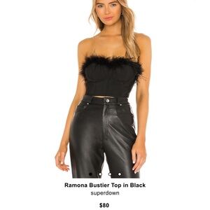 Revolve Superdown Ramona Bustier Top in Black ✨
